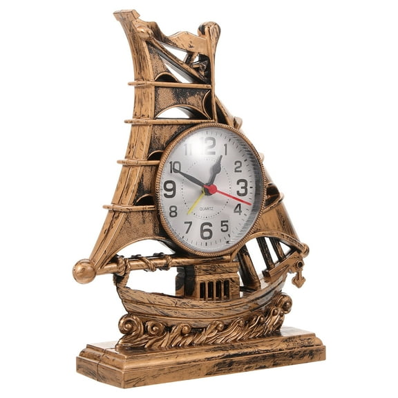 HONMEET Nautical Desktop Decorative Table Clock Plastic 1 Set Stylish Home Office Desk Clock