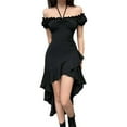 thumbnail image 2 of Yokua Women's Summer Off Shoulder Ruffle Midi Dress Sexy Bodycon Dress Party Dress, 2 of 17