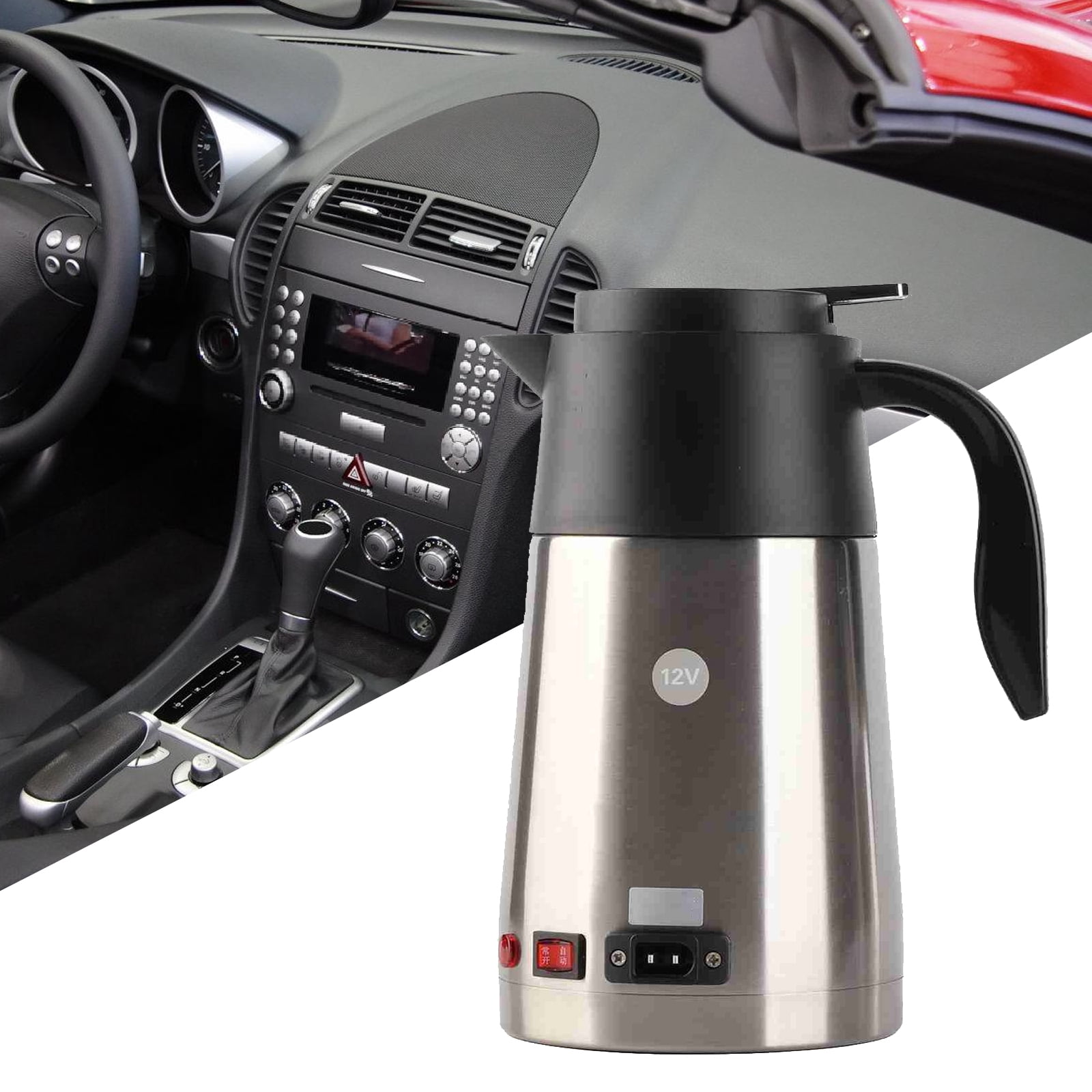 Travel Electric Kettle, 1300ML Small Portable Kettle, Stainless Steel Kettle Water Boiler with Sealed Cover