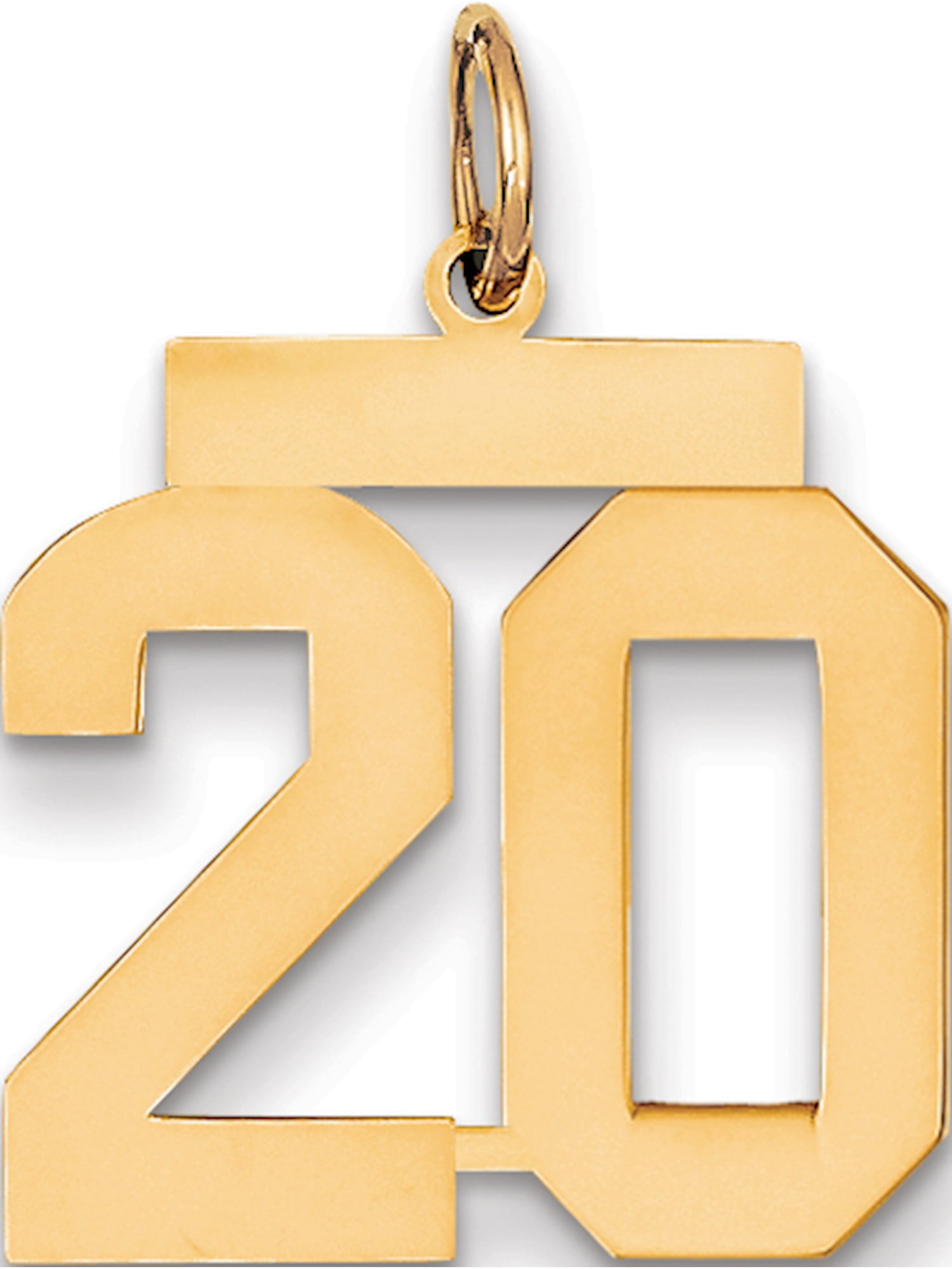 14k Yellow Gold Medium Polished Number 20 Pendant / Charm | Walmart Canada