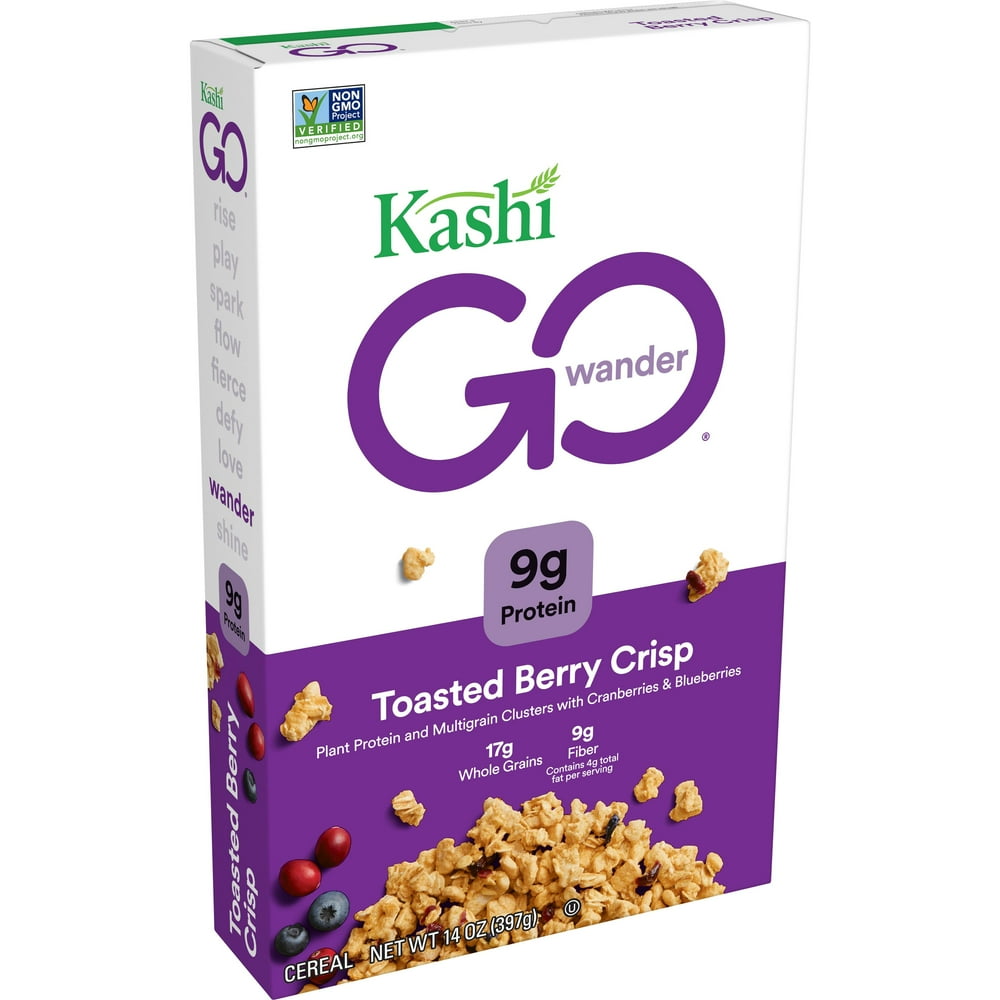 Kashi GO Breakfast Cereal, Vegan Protein, Fiber Cereal, Toasted Berry