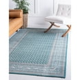 thumbnail image 2 of Unique Loom Tapis Central Pointillé Williamsburg 8' x 10' Rectangle Turquoise/beige, 2 of 2