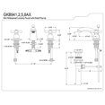 thumbnail image 2 of Kingston Brass GKB941AX Robinet de Lavabo Mini Magellan à Large Diffusion, Chrome Poli, 2 of 2