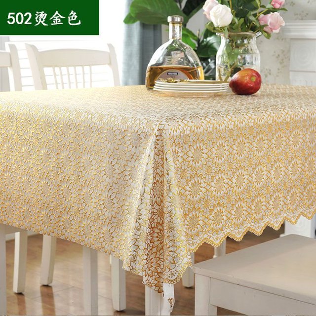 Tablecloth Waterproof Anti-scalding Anti-oil No-washable Non-slip Dining Table Cloth Coffee Table Cloth PVC Plastic Household Tablecloth Insulated Table Mat