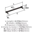 thumbnail image 5 of Amerock Faraday 7-9/16 inch (192mm) Center-to-Center Oil-Rubbed Bronze Cabinet Pull, 5 of 6