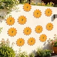 thumbnail image 4 of 2Pcs Iron Marguerite Wall Hanging, 3D Metal Flower Wall Art for Outdoor Garden Courtyard, Farmhouse Rustic Iron Wall Decor for Fence Balcony, Weatherproof Indoor Outdoor Marguerite Ornament, 4 of 7
