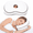 White Velvet, variant on Pozico Standard Ear Piercing Pillow for Side Sleepers, White Pressure Relief Support Cushion with 4 Inch Ear Hole, Soft Velvet Cover