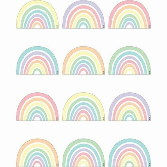 Teacher Created Resources Patel Pop Rainbows Mini Accents, 36 Per Pack, 6 Packs