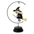 thumbnail image 2 of Halloween Wrought Iron Witch Shaped Light Ornament, Classic Spooky Silhouette Warm LED Lamp, Durable Plastic Tabletop Windowsill Bar Shop Display Decor, Festive Party Prop Gift for Home Layout, 2 of 6