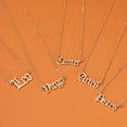 thumbnail image 4 of Zeus Creative Twelve Constellation Necklace Vintage English Letter Clavicle Chain, 4 of 7