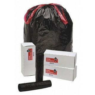 Tough Guy Trash Bags, 55 Gal, 36 in W, 63 in H, 5.5 mil Thick, Super Heavy,  Yellow, 50 Pack 52WX95