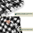 thumbnail image 3 of PAVILIA Fleece Poncho Blanket for Women |  Cozy Wearable Blanket Gift, Warm TV Shawl Sweater Cape with Pom Pom Fringe and Pockets, Gifts for Women (Buffalo Checker White), 3 of 7