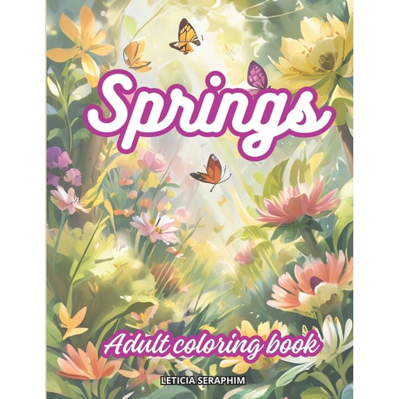 Spring: Adult coloring book (Paperback)