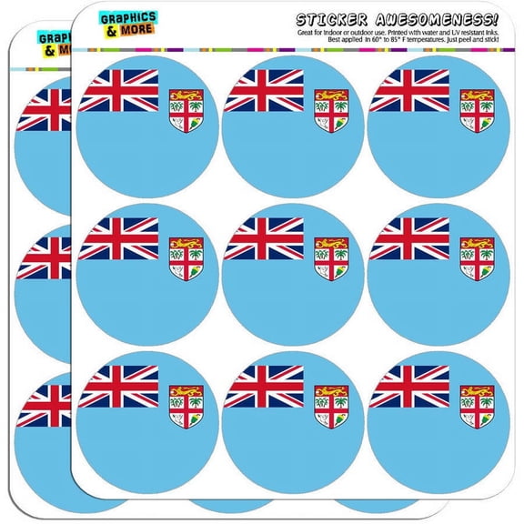 Fiji National Country Flag 18 2" Planner Calendar Scrapbooking Crafting Stickers