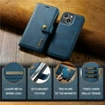 thumbnail image 5 of For iPhone 15 DG.MING Crazy Horse Texture Detachable Magnetic Leather Phone Case,Blue,For iPhone 15, 5 of 9