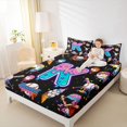 thumbnail image 4 of jejeloiu Letter K Monogrammed Twin Sheet Sets,Baseball Ice Cream Bedding For Girls Kids 3 Pieces, 4 of 7