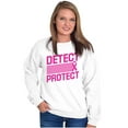 thumbnail image 3 of Breast Cancer Detect & Protect Women Crewneck Sweatshirt Brisco Brands S, 3 of 6