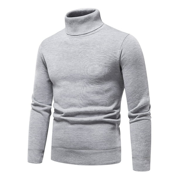 Gibobby Sueter cuello redondo hombre Sueter Ligero para Hombre Comodo Moderno Elegante Poliester Gris Mediana Walmart en linea