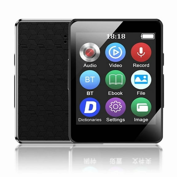 MP3 Player Mini Digital Walkmen,Portable MP4 Bluetooth Stereo Speaker HiFi Music Player,Multifunction Recording Alarm Clock Video Playback Photo Album,Supports up to 128GB for Kids,Running,Walking