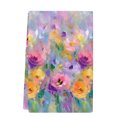 thumbnail image 2 of Pink Floral Kitchen Towels Set of 1, Modern Oil Painting Farmhouse Art Absorbent Dish Towels for Kitchen, Microfiber Hand Towel, Quick Drying Tea Towel for Cleaning Decorative Dishcloths, 2 of 7