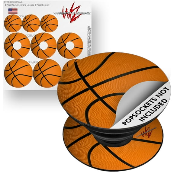 Decal Style Vinyl Skin Wrap 3 Pack for PopSockets Basketball (POPSOCKET NOT INCLUDED) by WraptorSkinz