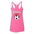 thumbnail image 2 of Wild Bobby, Cute Soccer Mom Ribbon Soccer Ball Gift Sports, Mother's Day, Women Tri-Blend Racerback Tank Top, Vintage Pink, X-Large, 2 of 3