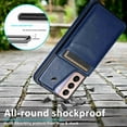 thumbnail image 2 of Dteck Back Wallet Phone Case for Samsung Galaxy S21 Plus 4G 5G with ID & Credit Card Holder Slots Pockets Wallet Back Cover Stand Flip Folio Leather Cell Cases Women Men, Darkblue, 2 of 8
