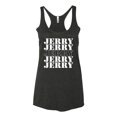 thumbnail image 2 of Wild Bobby Jerry Springer 90's TV Talk Show Host Jerry Jerry Chant Famous People Tri-Blend Racerback Tank Top, Vintage Black, Medium, 2 of 6