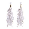 thumbnail image 7 of Ayyufe Bridal Wedding Lace Tassel Rhinestone Long Dangle Pearl Stud Earrings, 7 of 7