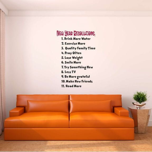 Family New year Resolutions Inspirational Quotes & Sayings Wall Decal Decoration Be More Grateful Motivational Quote Lettering Lasts Years and Easily Removable - Size: 18 In(W) x 30 In(H)