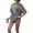 Black, variant on Women's Striped 2 Piece Outfits Casual Short Sleeve Shirt Tops Knit Shorts Sets Workout Tracksuits Khaki XL