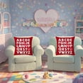 thumbnail image 6 of Valentine Pillow Covers 20 x 20 Inch ABC I Love You Valentines Day Heart Teacher Kids Throw Pillow Valentines Wedding Decorative Pillow Cases Couch Bedroom Outdoor Indoor Sofa Decor Red, 6 of 6