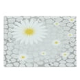 thumbnail image 1 of Grey and Yellow Cutting Board, Hawaiian Island Flowers on Abstract Animal Print Theme Backdrop, Decorative Tempered Glass Cutting and Serving Board, Large Size, White and Pale Grey, by Ambesonne, 1 of 1
