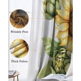 thumbnail image 3 of Sunflower Blackout Curtains for Bedroom Living Room Darkening Curtains 54 Inch Long Vintage Summer Plant Flower Vintage Style Short Curtain for Small Window Treatment Grommet Drapes 42"x54"x2, 3 of 9