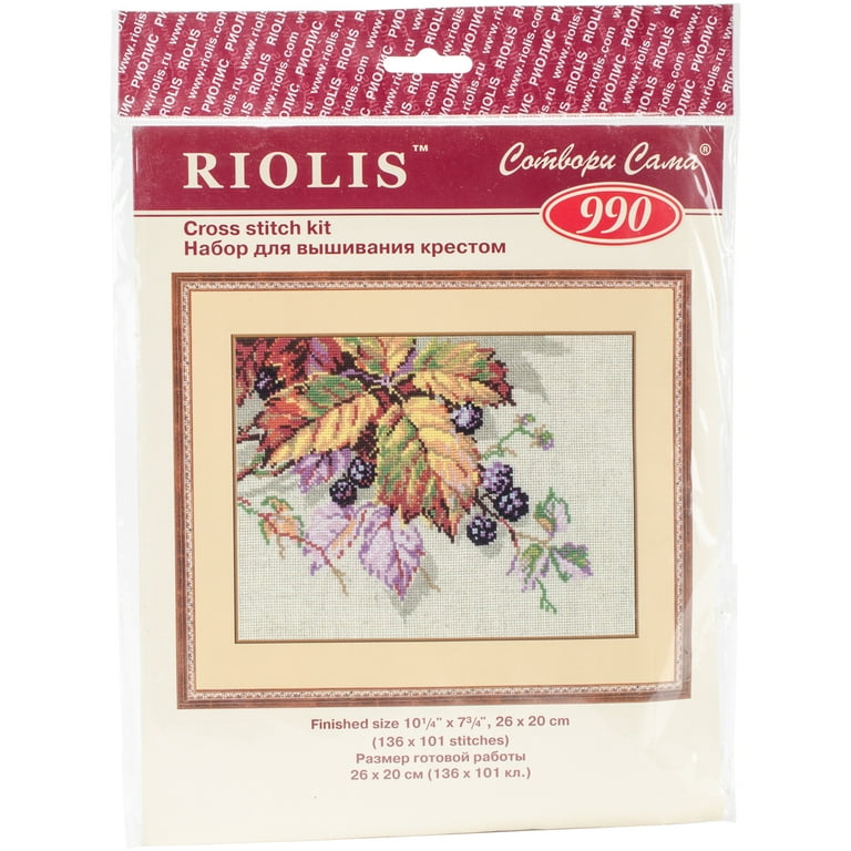 RIOLIS Counted Cross Stitch Kit 10.25X7.75-Balckberries (15