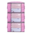 thumbnail image 1 of 3pcs Reinforced Non-Woven Clothing Storage Bag with Clear Window - Large Capacity, 1 of 5