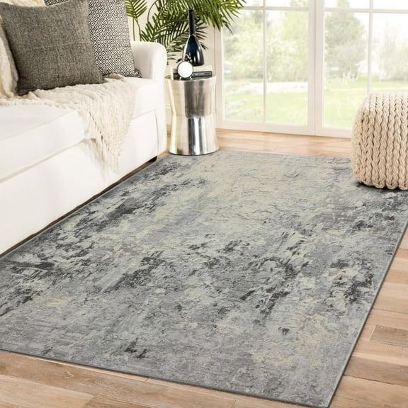 Luxe Weavers Modern Abstract Gray 8x10 Area Rug Stain Resistant Carpet