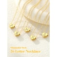 thumbnail image 4 of U7 Mother's Day Gifts for Women 14K Gold Plated Letter Pendant with Sparkle Cubic Zirconia Tiny Heart Letter Initial A Necklace Choker, 4 of 9