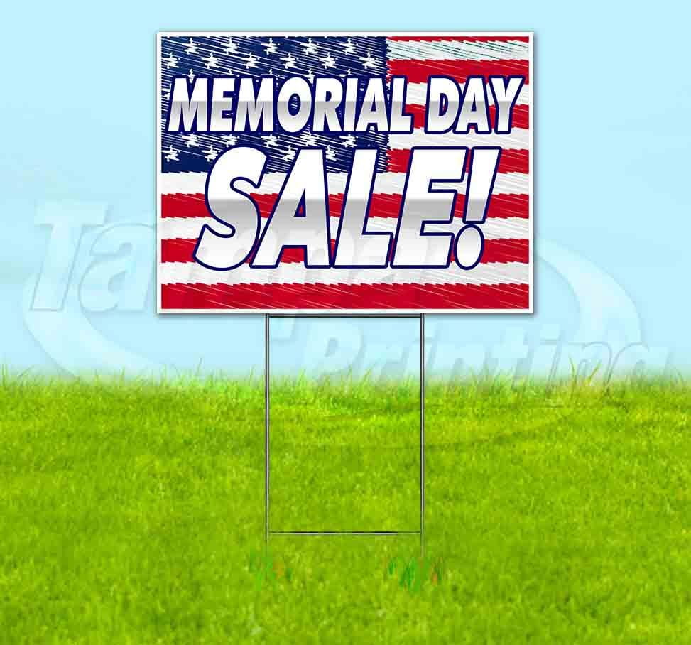 MEMORIAL DAY SALE (18" x 24") Yard Sign, Quantity Discounts, Multi