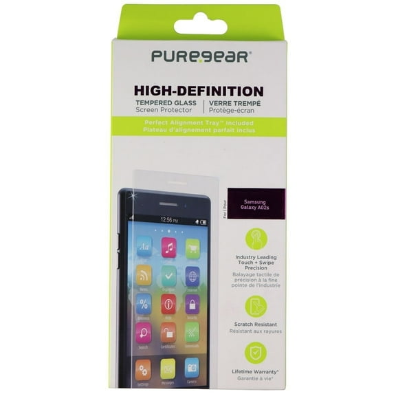PureGear HD Tempered Glass Screen Protector for Samsung Galaxy A02s - Clear