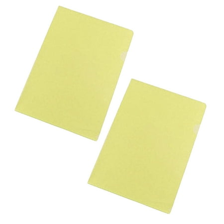 2 Pack Plastic Yellow Document Folders L-Type Plastic 6.3*8.8 File Sleeves for Document Protection Transparent Reusable A5 Project Pockets for office Home 2 Pack Plastic Yellow Document Folders L-Type Plastic 6.3*8.8 File Sleeves for Document Protection Transparent Reusable A5 Project Pockets for office Home