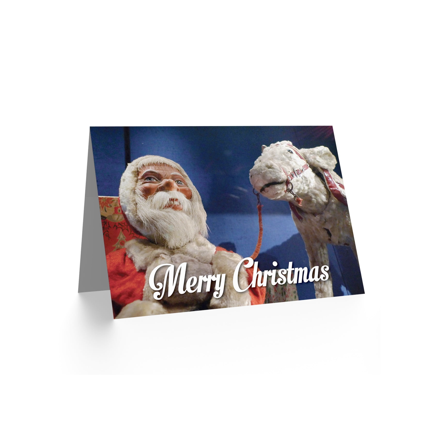 Merry Christmas Xmas Creepy Santa Troll Lamb Thing Greetings Card