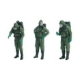 thumbnail image 4 of Colcolo 3x Standing Firefighter Figure Model Resin Character Doll School Project Model 2.8cm green, 4 of 8