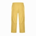 thumbnail image 4 of Men's Cotton Below Knee Cargo Shorts Relaxed Fit Multi-Pocket Capri Pants Summer Casual Outdoor Shorts, 4 of 5