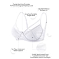 thumbnail image 2 of YANDW Minimizer Sheer Mesh Bras for Women Underwire Plunge Lifting Plus Size Bra, White 36B, 2 of 7