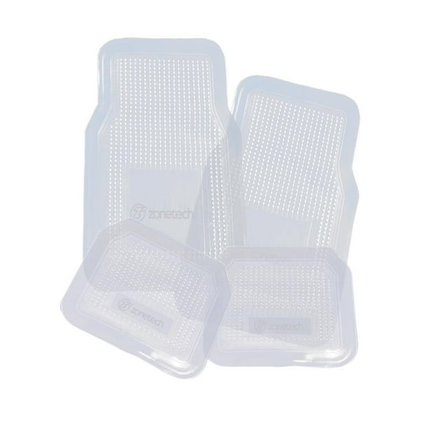 Zone Tech All Weather Full Rubber Clear Car Interior Floor Mats 4