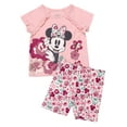 thumbnail image 4 of Minnie Mouse Girls 2 Piece Shorts and Short Sleeve T-Shirt Set Pale Pink, 3T, 4 of 5