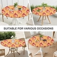 thumbnail image 7 of Orange Flaming Footballs Pattern Round Fitted Tablecloth with Elastic Edge,Dining Table Cover Waterproof,Outdoor Round Tablecloth for Camping,Dining,Indoor and Outdoor, 7 of 7