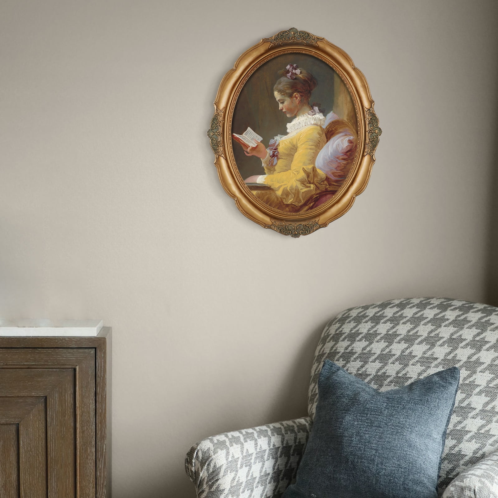 Gold Frames 11x14 Oval Victorian Poster Frame 11 x 14 Vintage Picture Frames for Gallery Wall Display