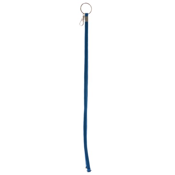 Blue Lanyard With Silver-Tone Split-Ring Key Chain And Trigger-Snap KEKC6170